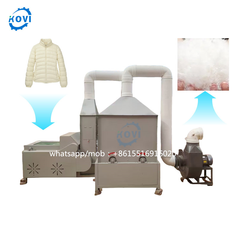 Big Type Textile Down Feather Opening Recycling machine Waste Fiber down Jacket separate sorting machine