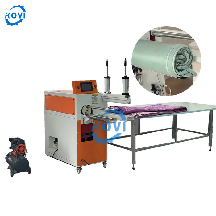 High quality  quilt and pillow rolling pack machine comforter blanket roller packing machine