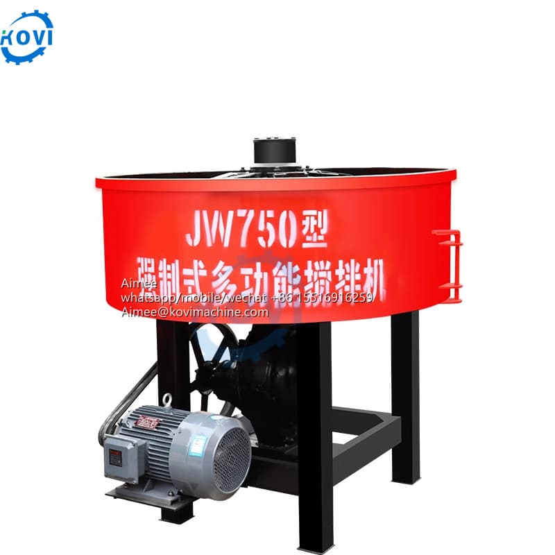 Multifunctional concrete mixer machine Automatic Feeding Storage tank Flat Mouth Blender machine JW350 electric concrete mixer machine