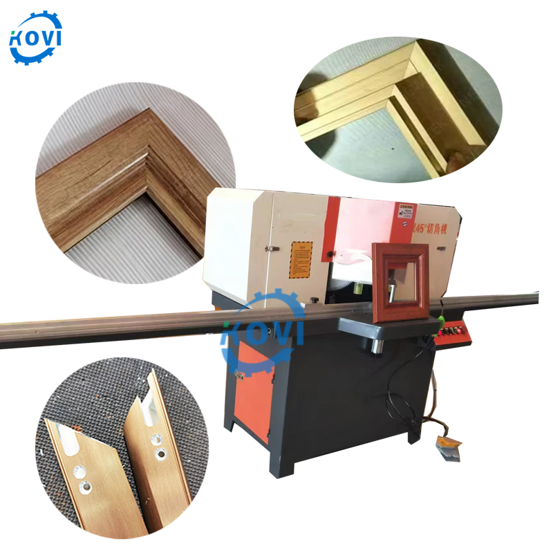 Automatic Double Head 45 Degree Wood Photo Frame Cutting Machine 45 Degree Miter Saw Aluminum Angle Cutter Machine